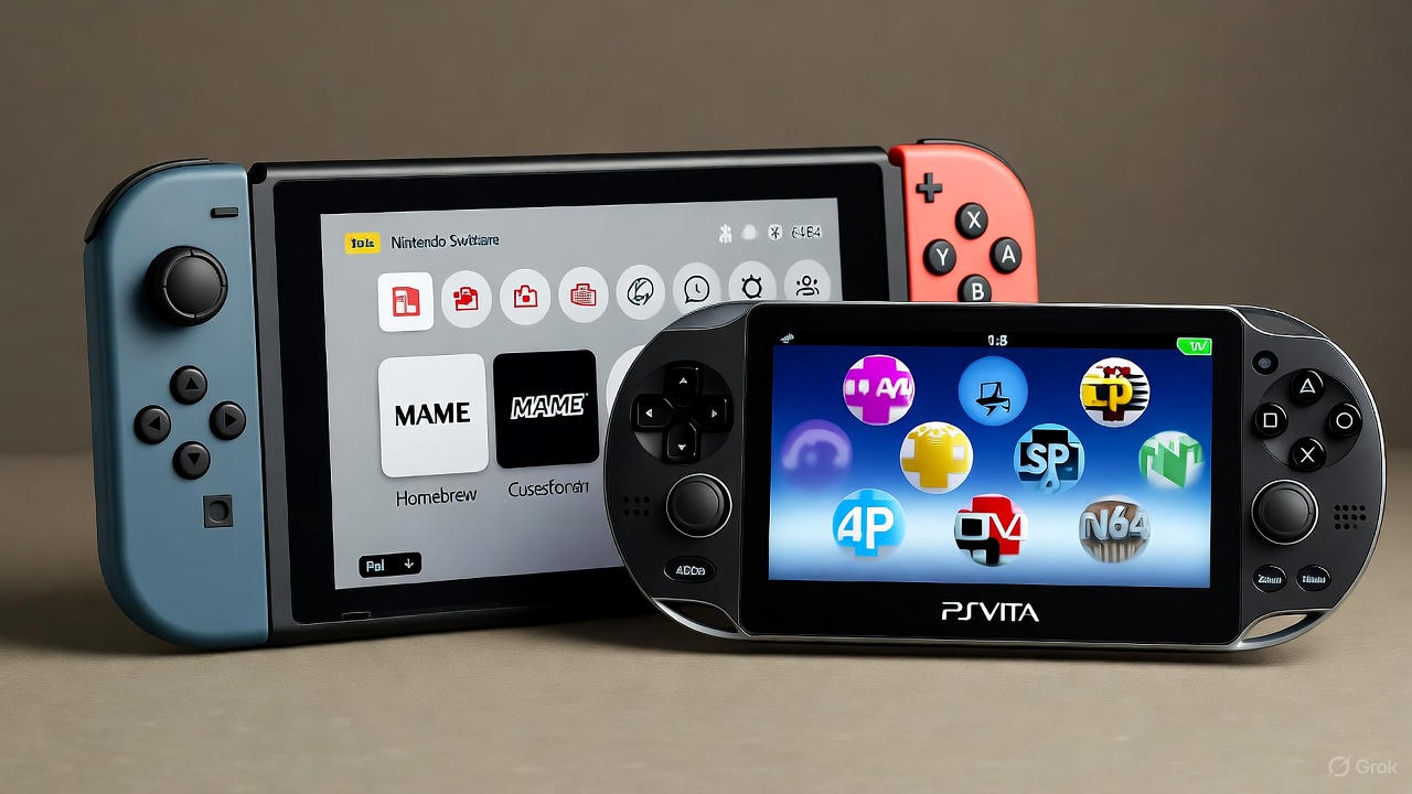 Nintendo Switch y PS Vita con Homebrew: emuladores retro y personalización vía programación de consolas en Chía