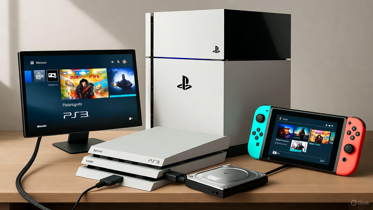 Programación de consolas PS4, PS3 y Switch con almacenamiento externo y emuladores para ahorrar dinero en Chía
