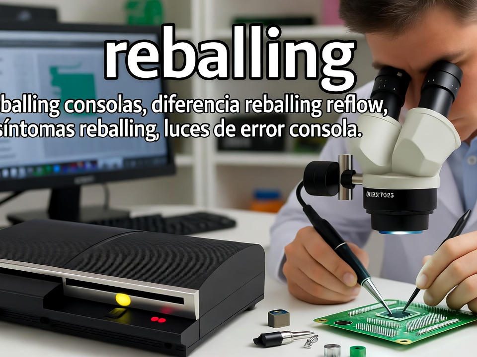 Reballing profesional en PS3 y Xbox 360: solución definitiva para luces de error (YLOD, RROD) vs reflow temporal