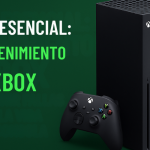 Banner sobre mantenimiento de Xbox con una Xbox Series X siendo limpiada para prevenir sobrecalentamiento y fallas.