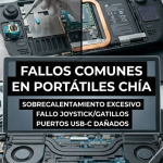 Técnico en Chía realizando mantenimiento interno en una Steam Deck y cambio de joysticks en una ASUS ROG Ally.